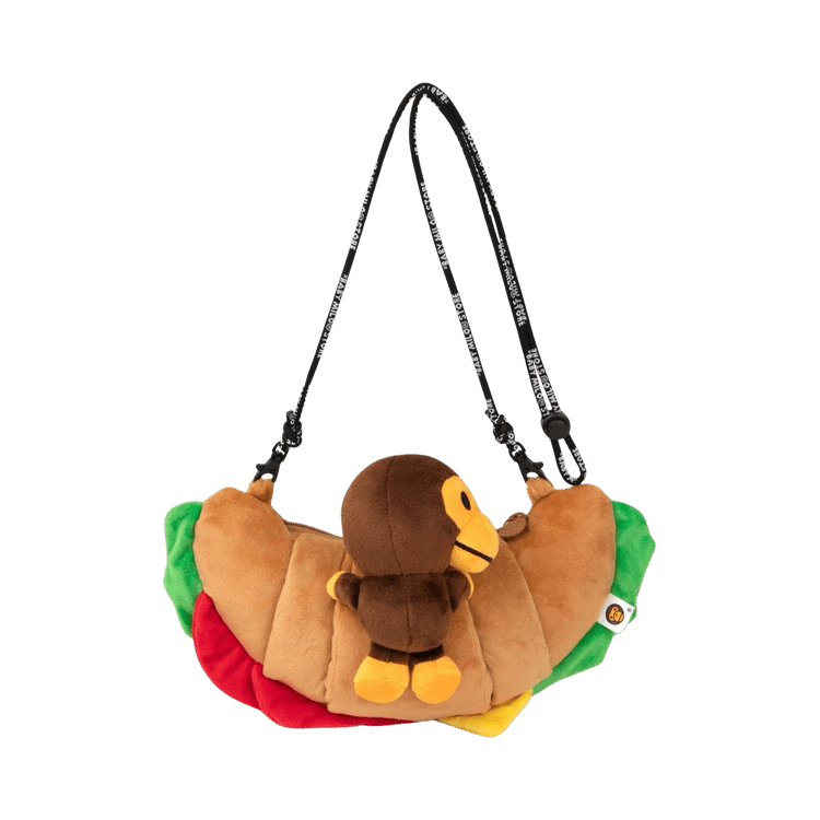 BAPE Milo Plush Crossbody Bag Croissant 'Tan'