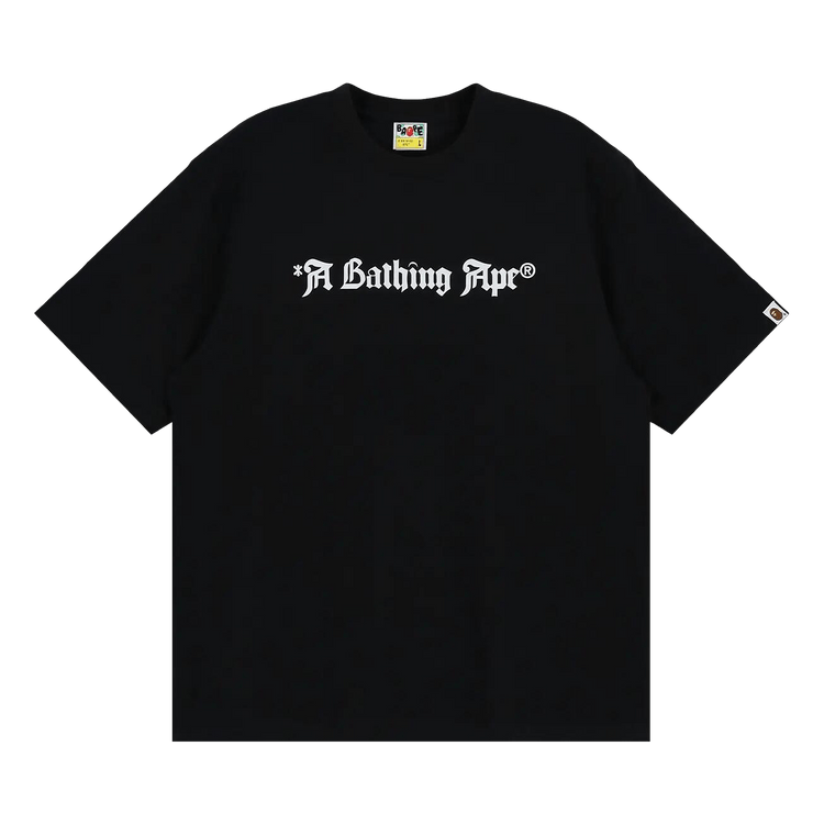 BAPE A Bathing Ape Logo Relaxed Fit Tee 'Black'