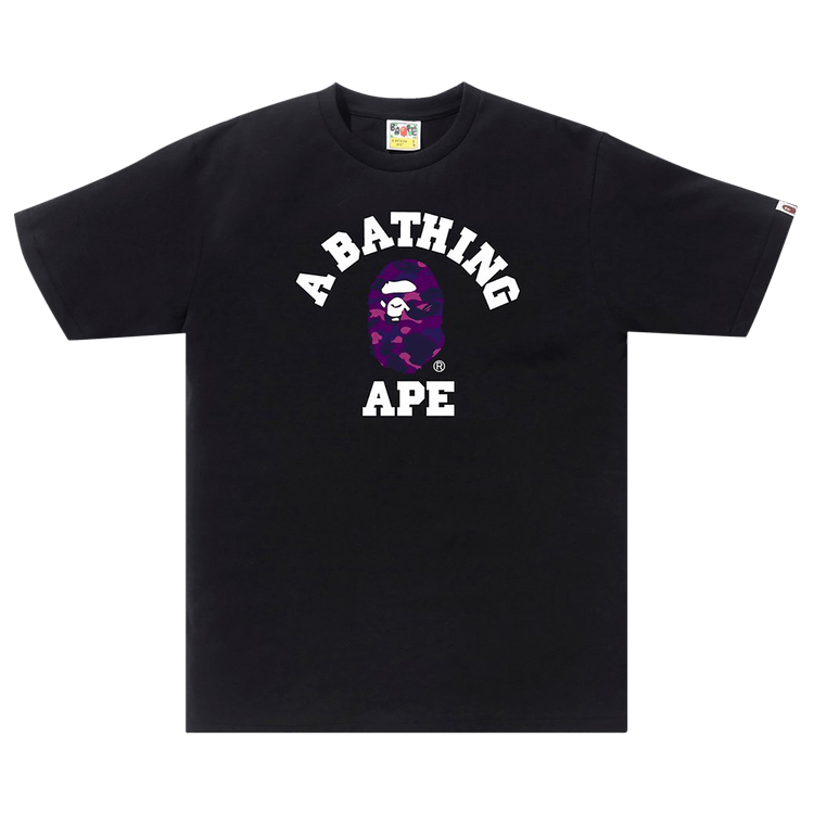 BAPE Color Camo College T-Shirt 'Black / Purple'