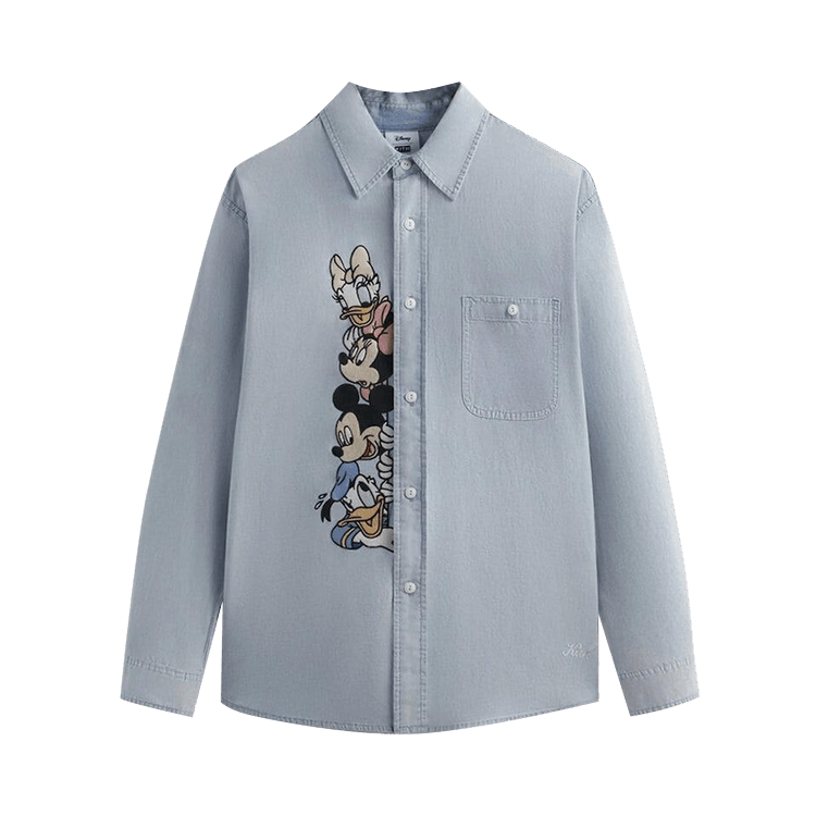 Kith x Disney Mickey & Friends Chambray Apollo Shirt 'Light Indigo'