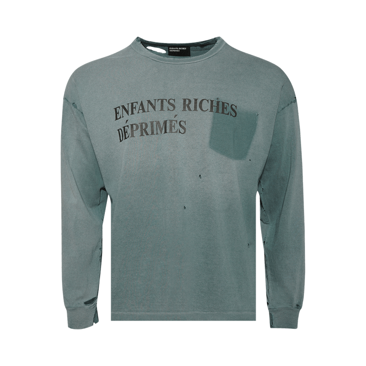 Enfants Riches Déprimés Classic Logo Long-Sleeve T-Shirt 'Stained Blue'