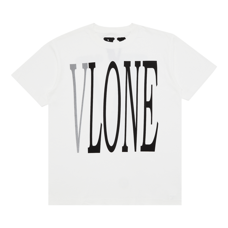 Vlone Staple T-Shirt 'White/Black/Silver'
