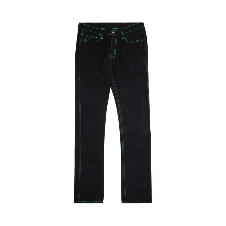 Vlone Green Contrast Stitch Denim Jeans 'Black'