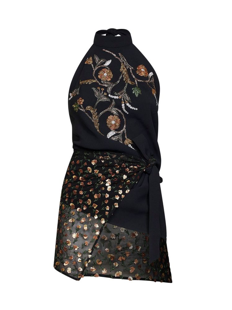 Dries Van Noten Embellished Halterneck Top