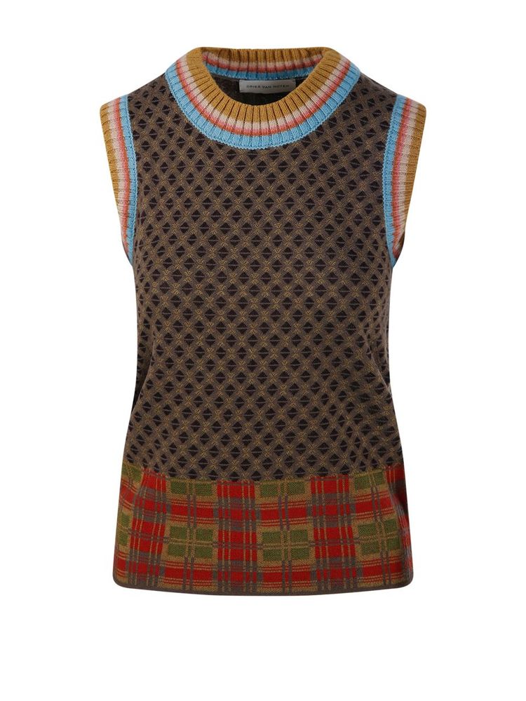 Dries Van Noten Temi Patterned Knitted Top