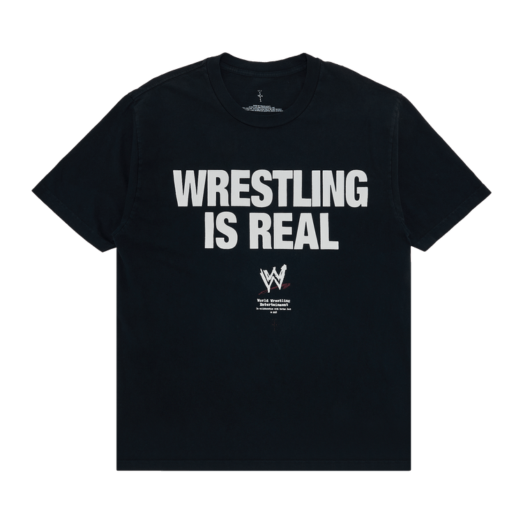 Cactus Jack by Travis Scott Wrestling is Real Real Tee 'Black'