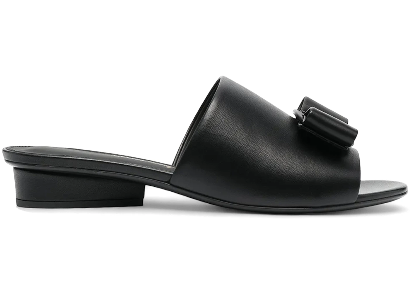 Ferragamo Double Bow Mule Sandals Black (Women's)