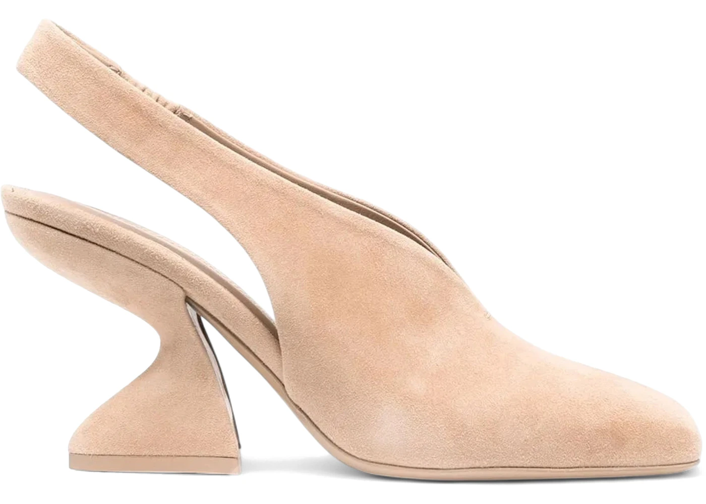 Ferragamo F-Heel 100mm Slingback Pumps Beige Khaki (Women's)