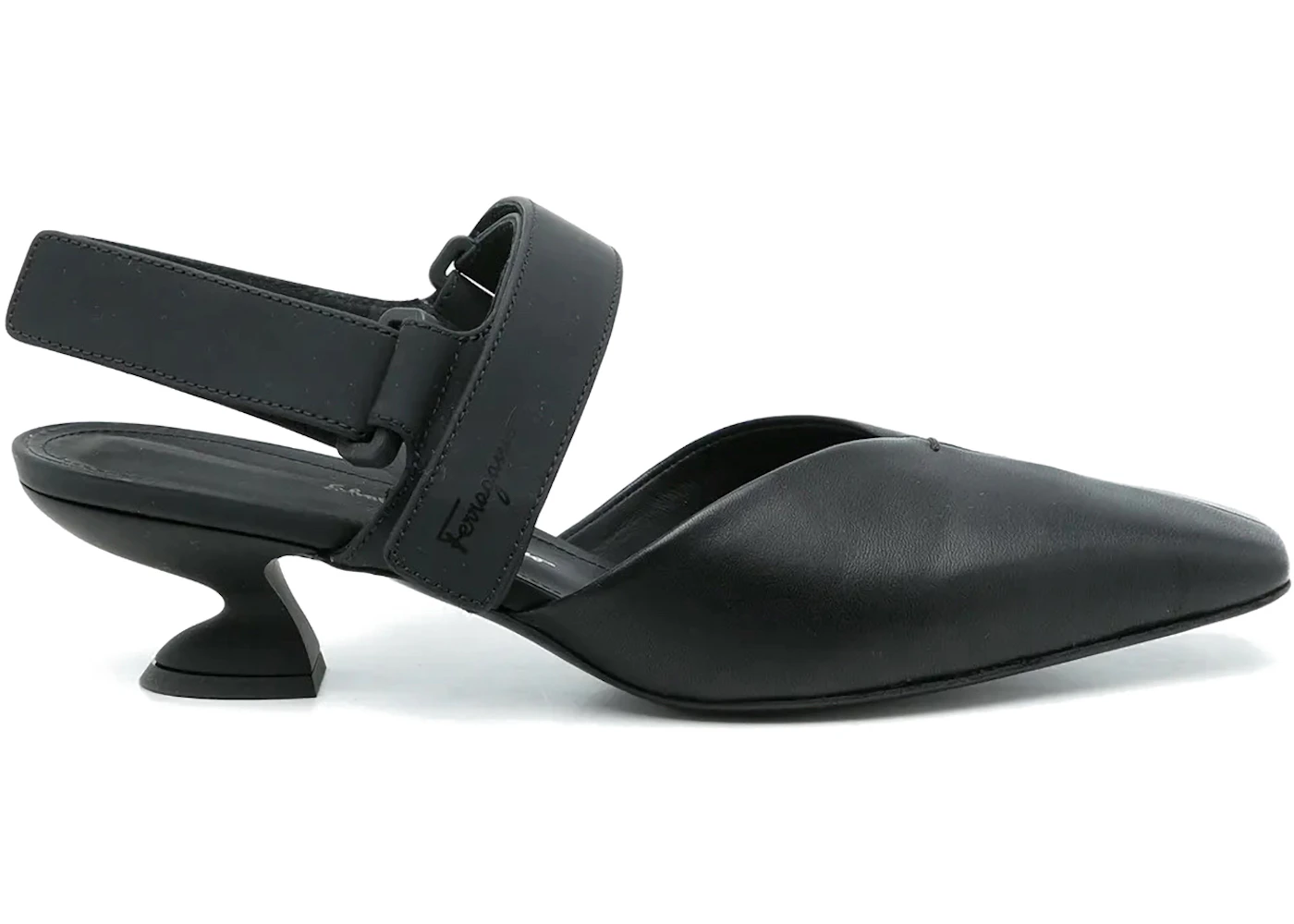 Ferragamo Square-Toe 45mm Pumps Black (Women's)