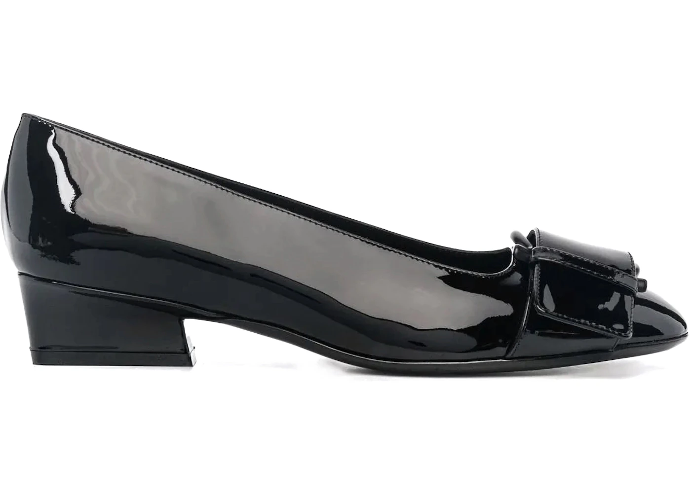 Ferragamo Buckle-Detail Ballerina Pumps Black (Women's)