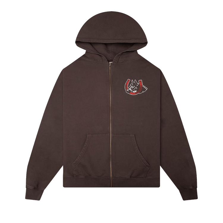 One Of These Days Valley Riders Zip Up Hoodie 'Sun Faded Washed Brown'