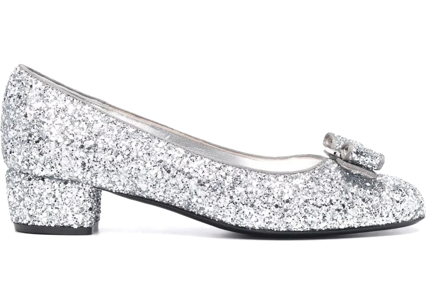 Ferragamo Glitter-Detail Pumps Gray (Women's)