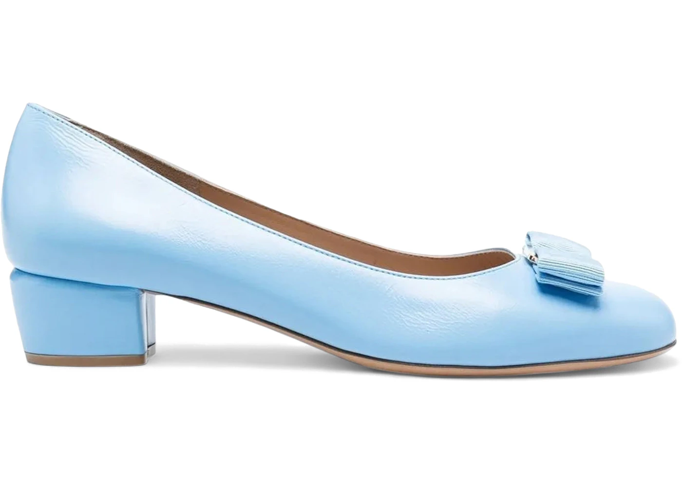 Ferragamo Kitten Heel Pumps Blue (Women's)