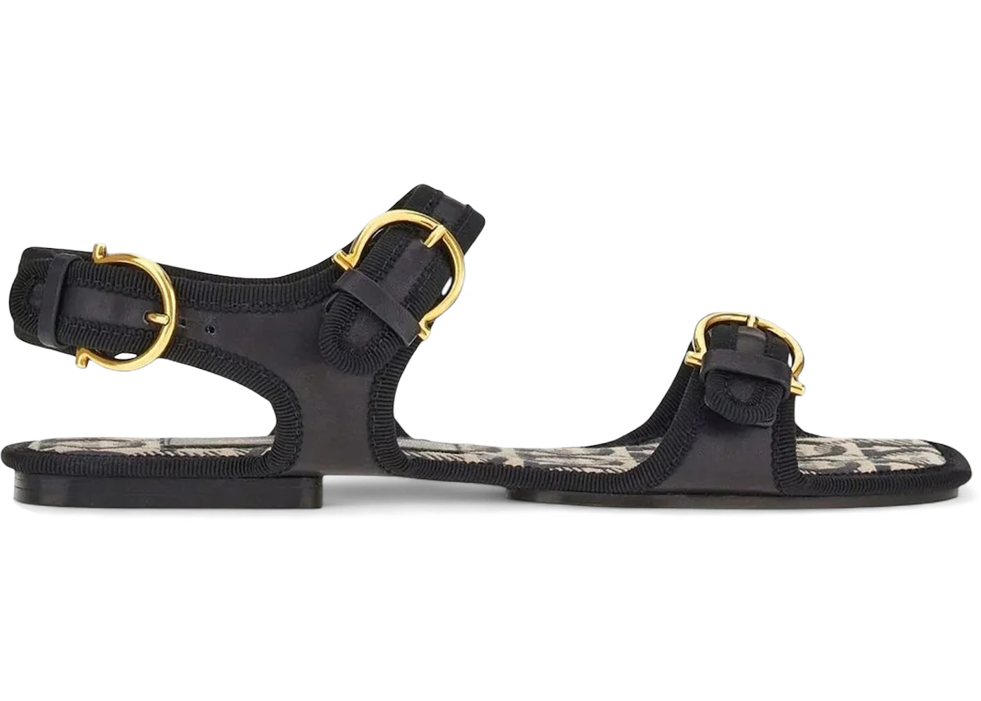 Ferragamo Sandal Black Gold (Women's)