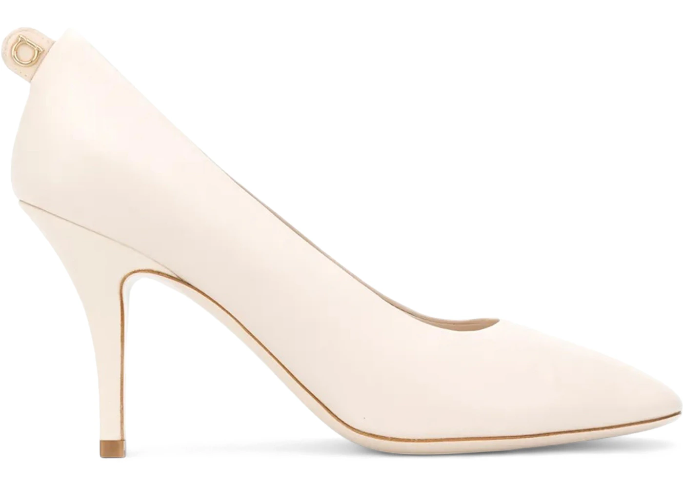 Ferragamo Almond-Toe Pumps White (Women's)