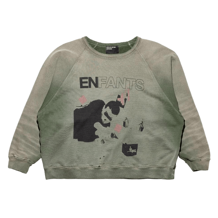 Enfants Riches Déprimés My Death My Life Raglan Sweatshirt 'Gardener Green'