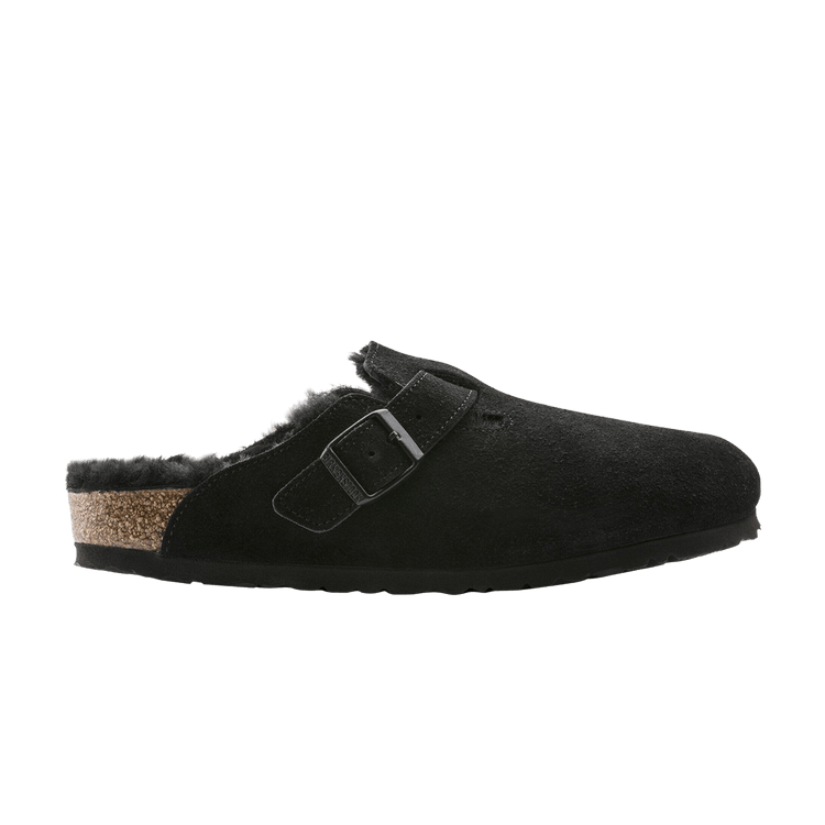 Birkenstock Boston Shearling Suede 'Black'