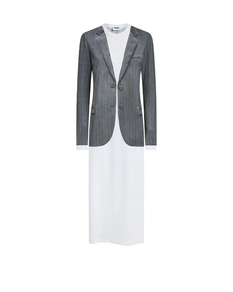 Moschino Trompe-l’Oeil Blazer Midi Dress