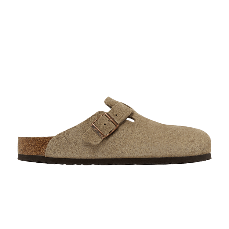 Birkenstock Boston Soft Footbed Suede Narrow 'Taupe'