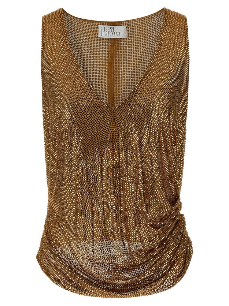 Giuseppe Di Morabito Draped Feather-Trim Top