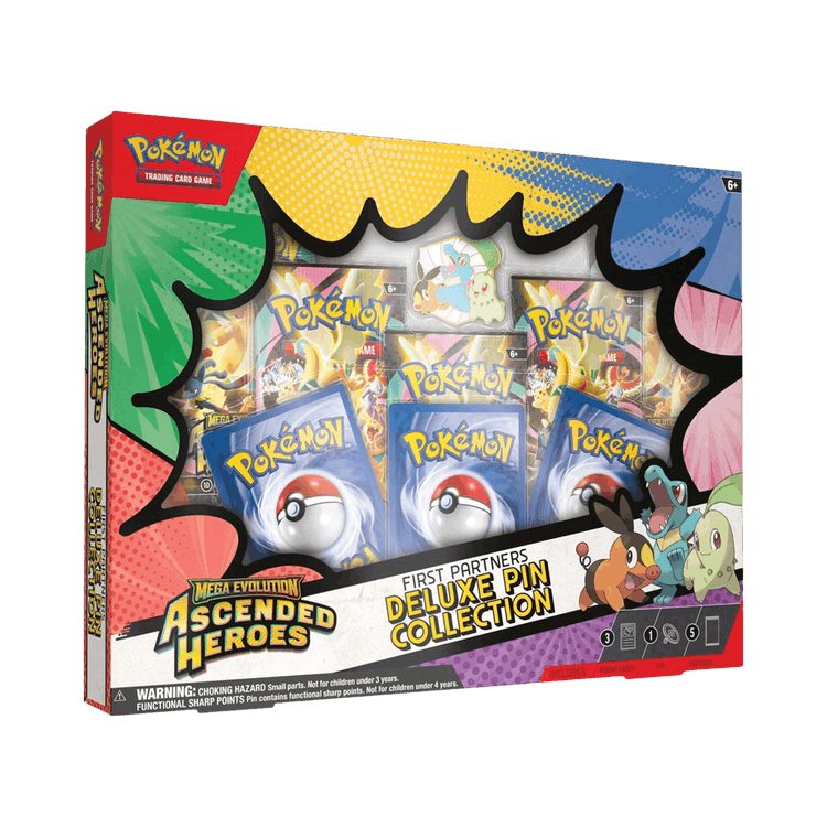 Pokémon Mega Evolution: Ascended Heroes First Partners Deluxe Pin Collection