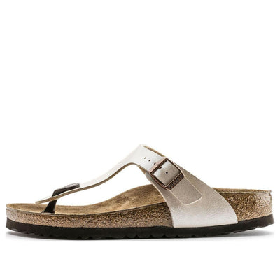 Birkenstock Gizeh Birko-Flor Graceful Narrow Fit Sandals 'Pearl White'