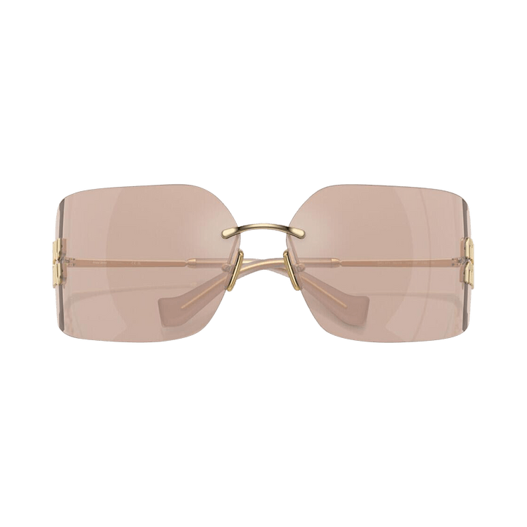 Miu Miu Irregular Sunglasses 'Pale Gold'