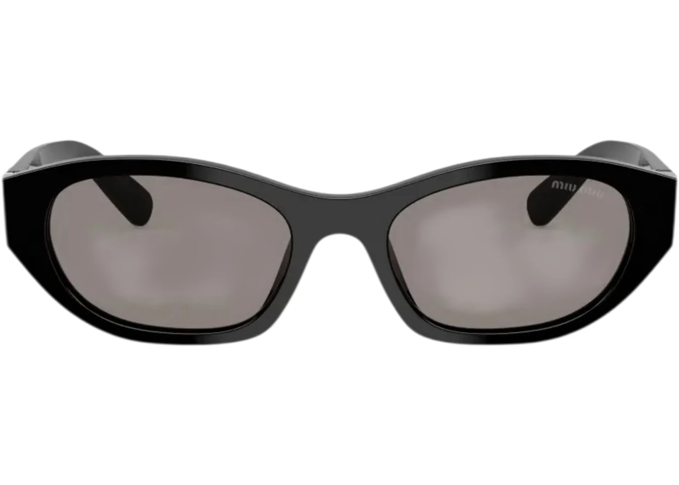 Miu Miu Women's Narrow Frame Logo Sunglasses Black
