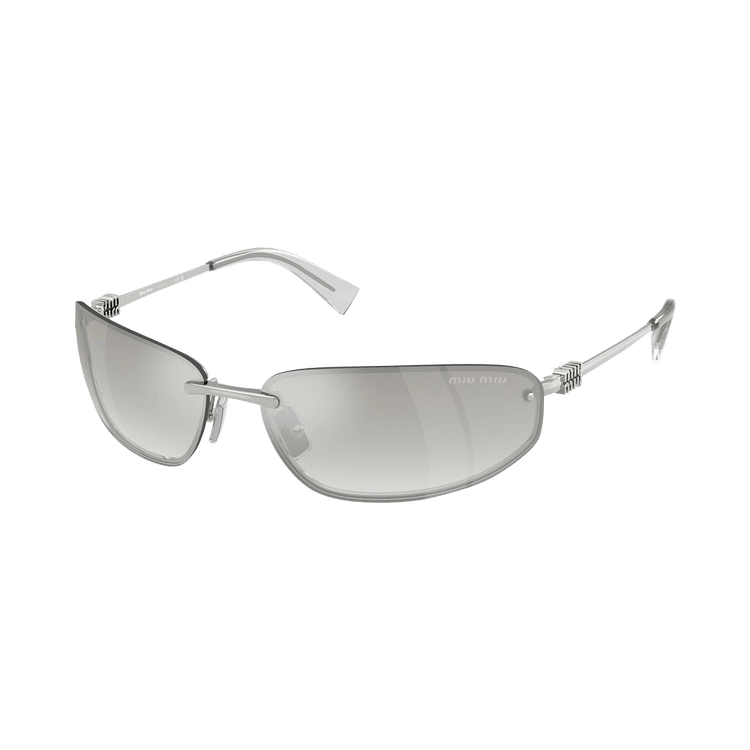 Miu Miu Logo Nocturne Sunglasses 'Silver'