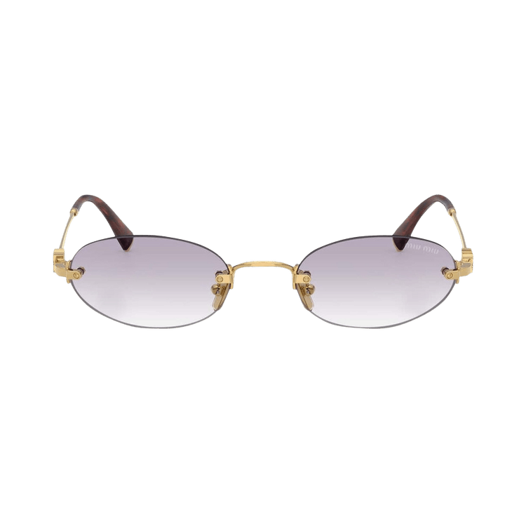 Miu Miu Oval Sunglasses 'Dark Grey'