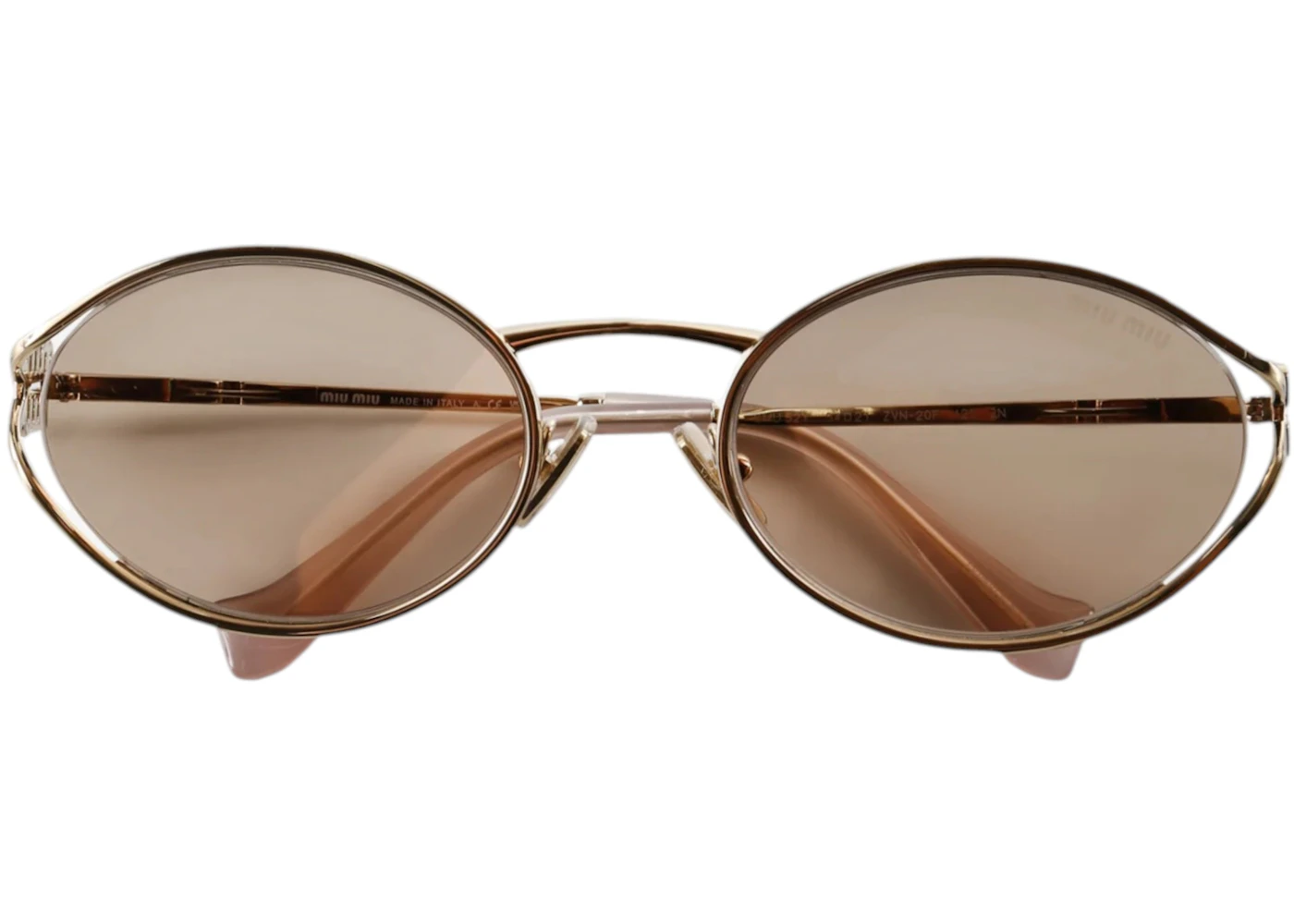 Miu Miu Women's Logo Sunglasses Pale Gold
