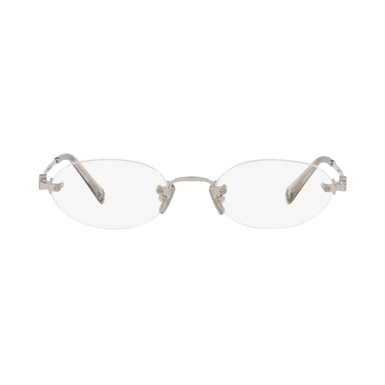 Miu Miu Frameless Optical Glasses 'Silver/Clear'