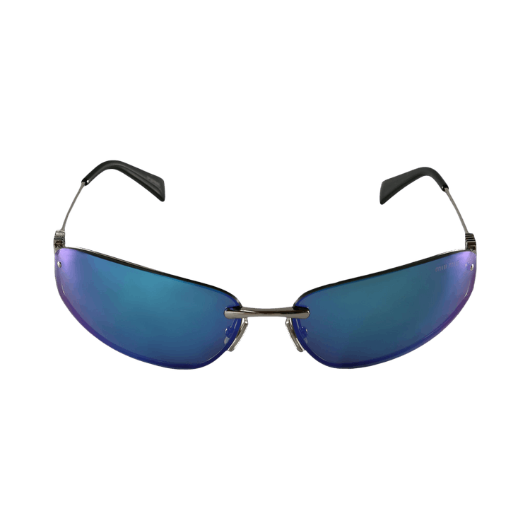 Miu Miu Nocturne Sunglasses 'Mirrored Cyan'