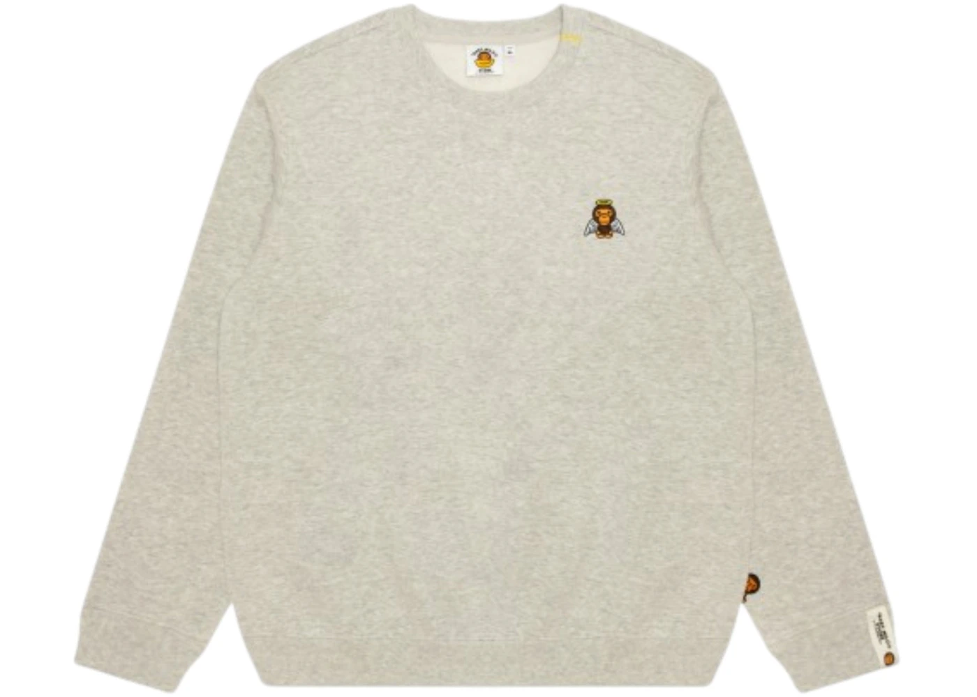 BAPE Baby Milo Angel Logo Crewneck Sweatshirt Wall White