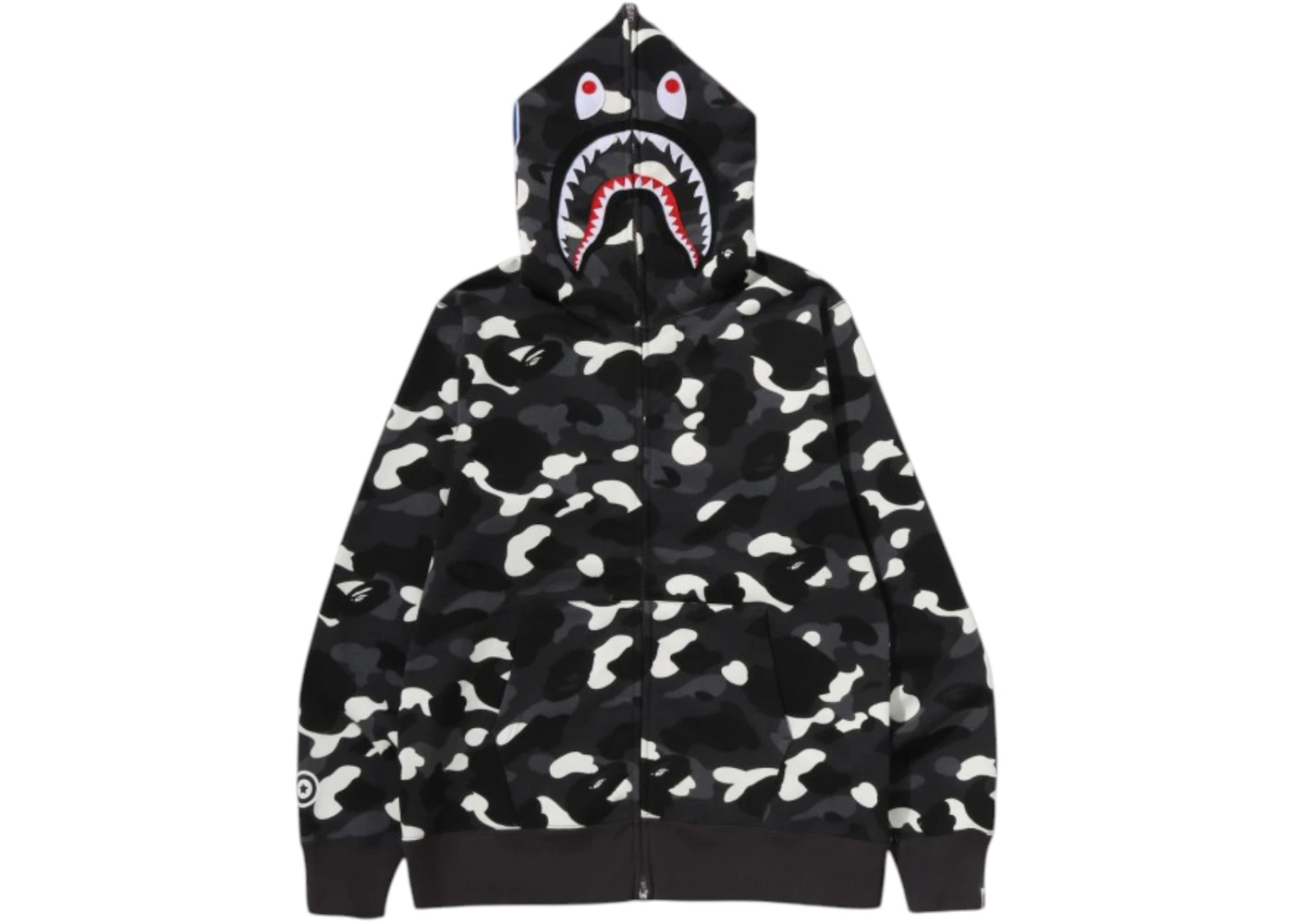 BAPE City Camo Shark Regular Fit Full Zip Hoodie (SS26) Black