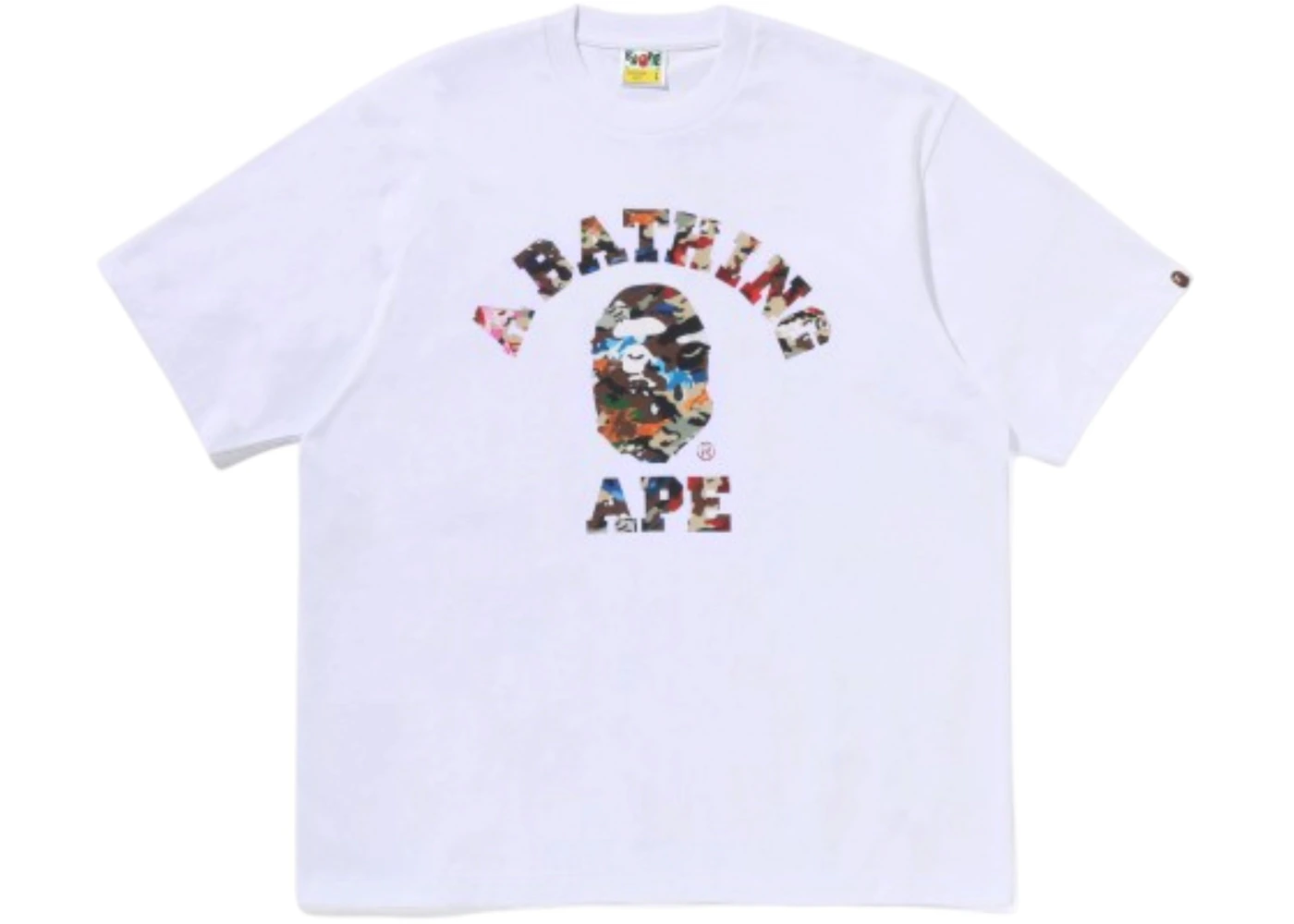 BAPE Hybrid Camo College Relaxed Fit T-shirt White