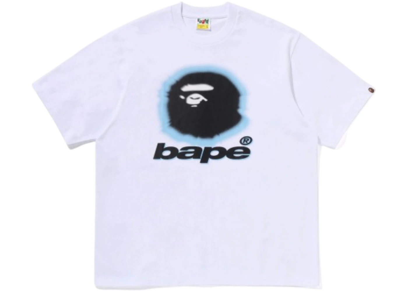 BAPE Spray Ape Head Relaxed Tee White
