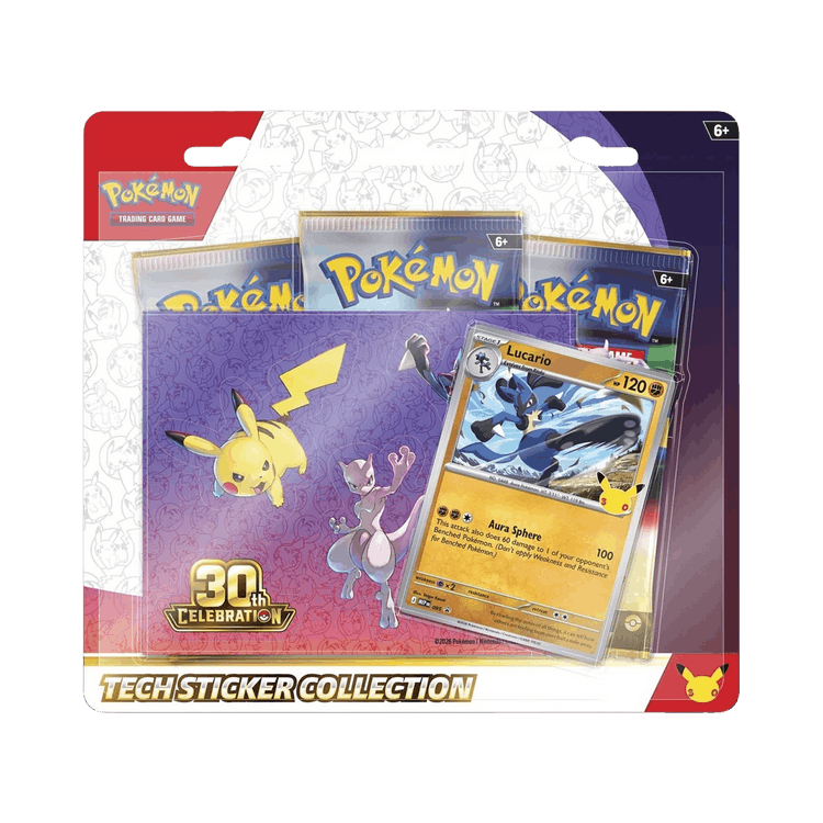 Pokémon 30th Celebration Tech Sticker Collection 'Lucario'
