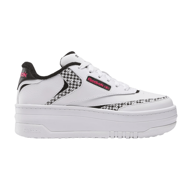 Reebok Club C Extra Big Kid 'Black Pink Houndstooth'