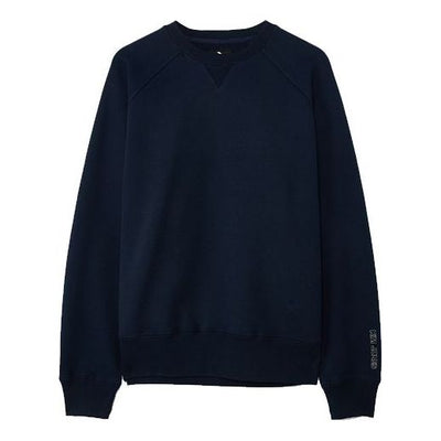 Men's Converse x Kim Jones Crossover Solid Color Sports Knit Round Neck Pullover Navy Blue
