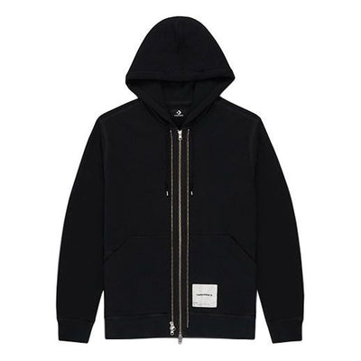 Men's Converse x Slam Jam Crossover Back Logo Sports Hooded Jacket Black