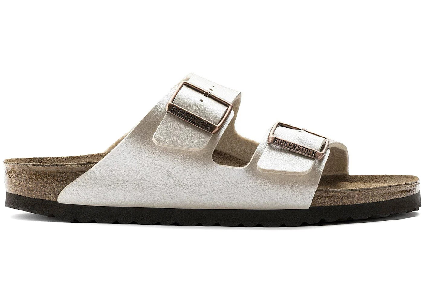 Birkenstock Arizona Birko-Flor Graceful Pearl White