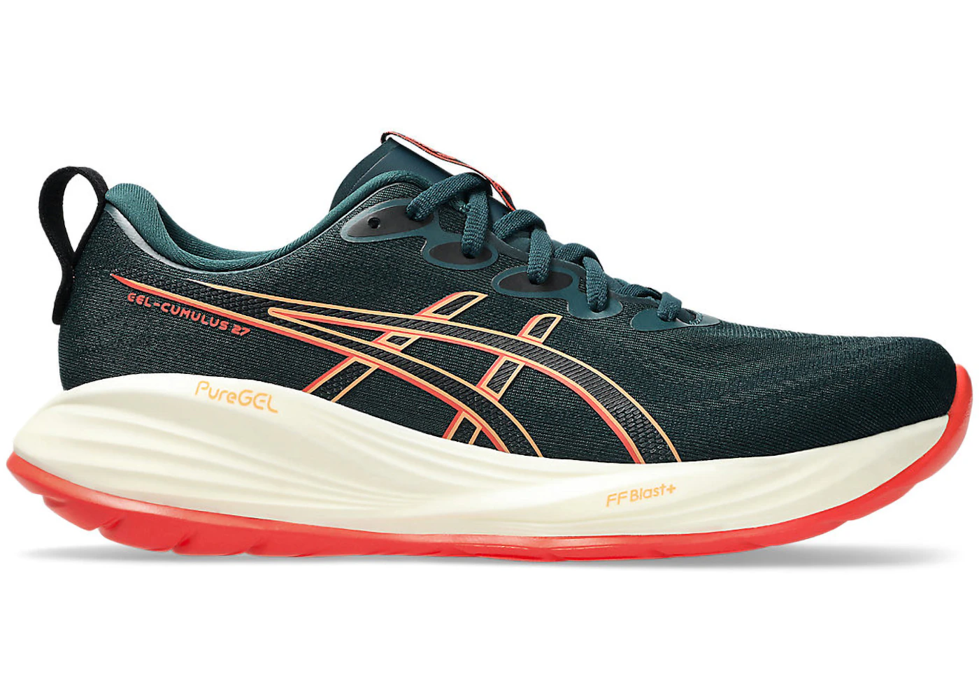 ASICS Gel-Cumulus 27 Saxon Green Coral Reef