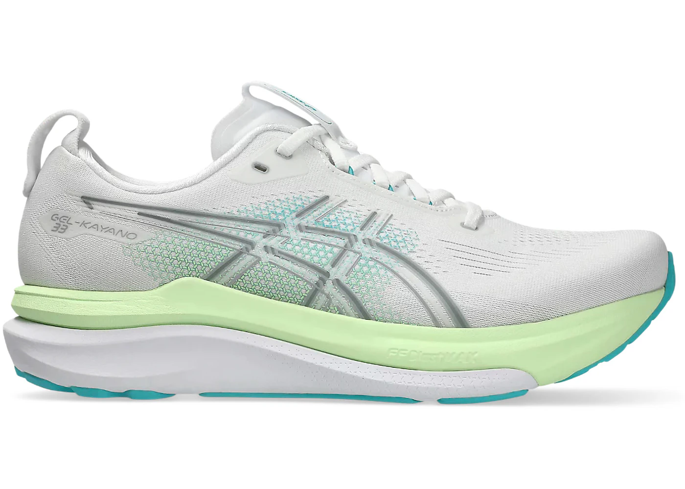 ASICS Gel-Kayano 33 White Energy Aqua