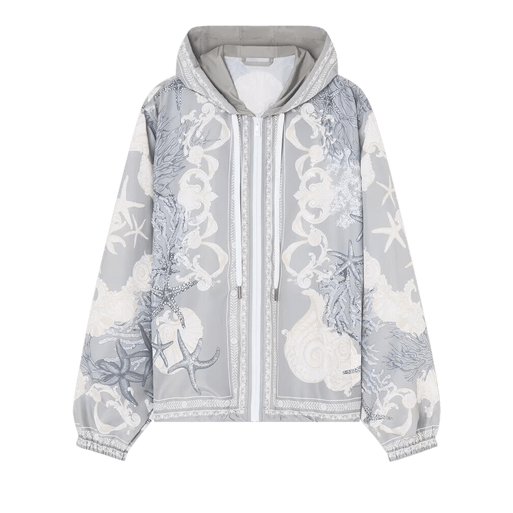 Versace La Vacanza Print Blouson 'Concrete/Dusty Blue/Bone'