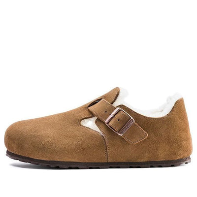 Birkenstock London Shearling Suede Leather 'Shearling Tea''