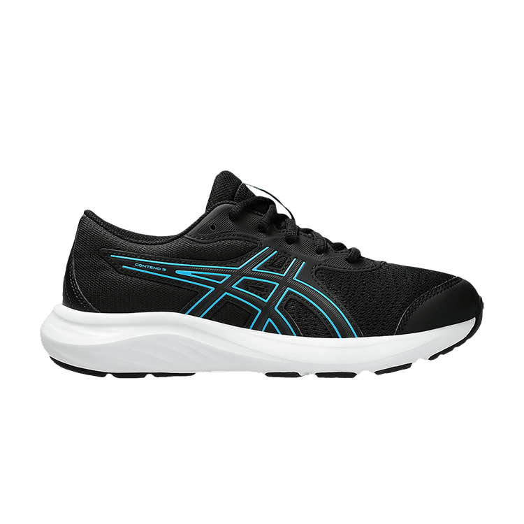 ASICS Contend 9 GS 'Black Digital Aqua'
