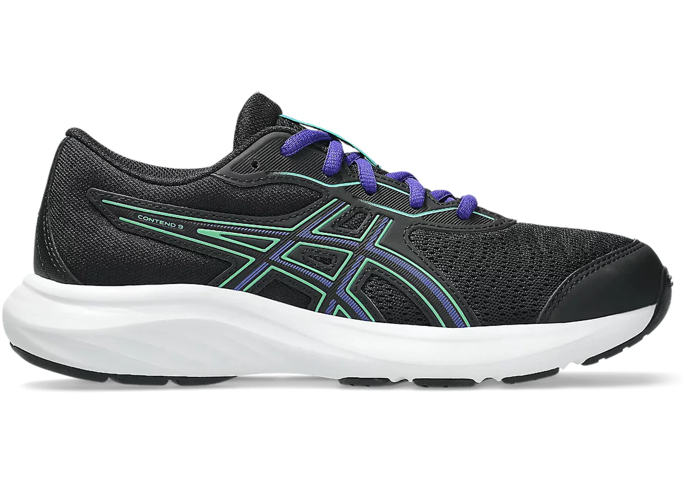 ASICS Contend 9 Black Vital Green (GS)