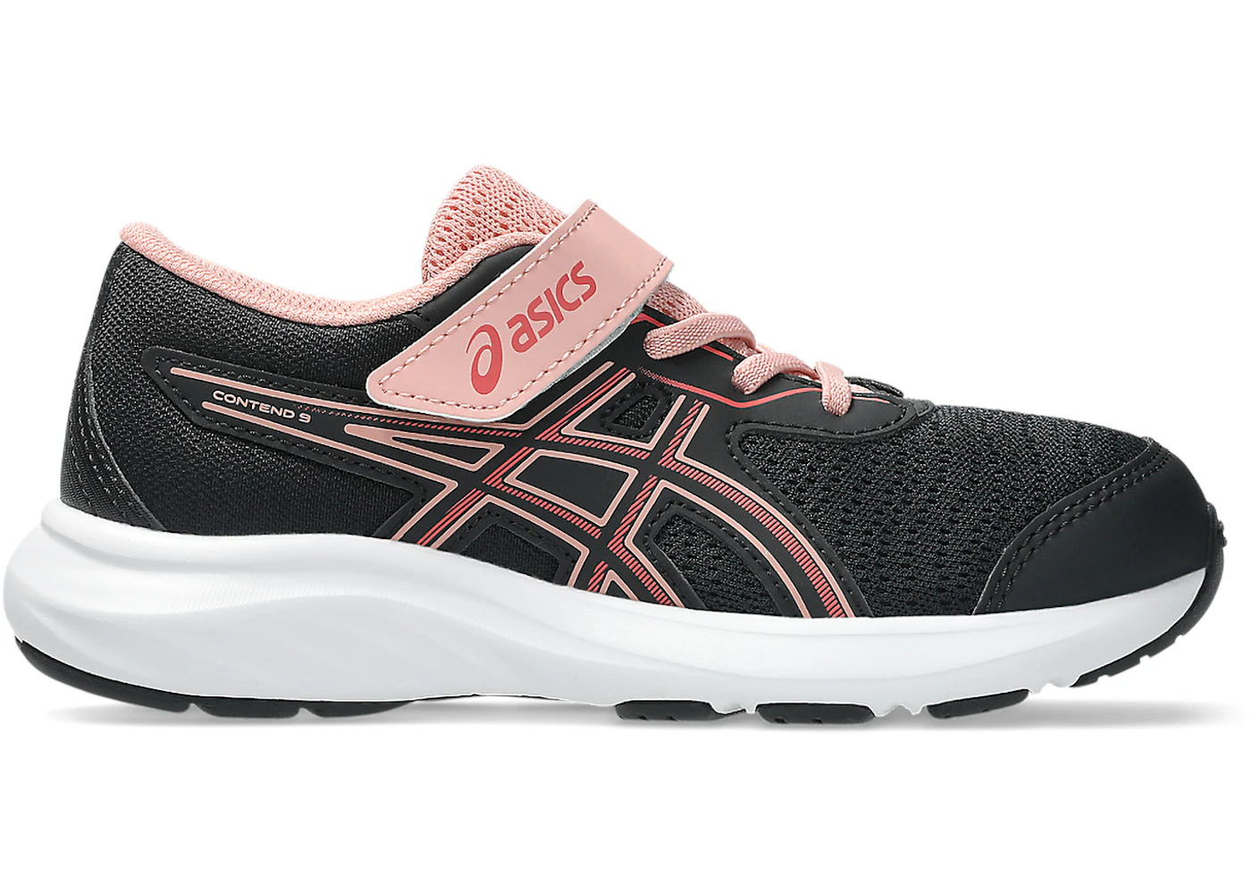 ASICS Contend 9 Black Dark Pink Clay (PS)