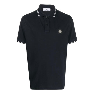 STONE ISLAND Patch Polo Shirt 'Navy'